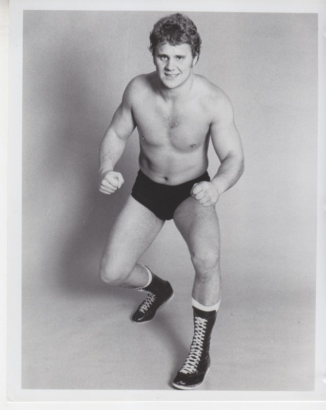 Vintage 1980s AWA Wrestling Curt Hennig Promo Photo - Collectible Memorabilia for Wrestling Fans & Sports Enthusiasts - Perfect for Man Cave, Sports Bar Decor, or Gift for Wrestling Collectors