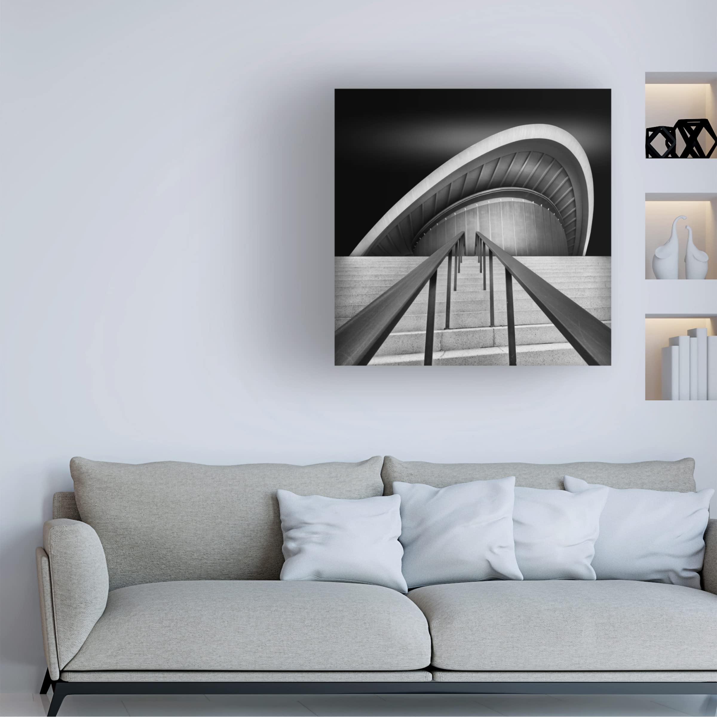 Wolfgang Mothes 'Sunrise' Canvas Wall Art Print - Modern Landscape Painting for Living Room, Bedroom & Office Decor