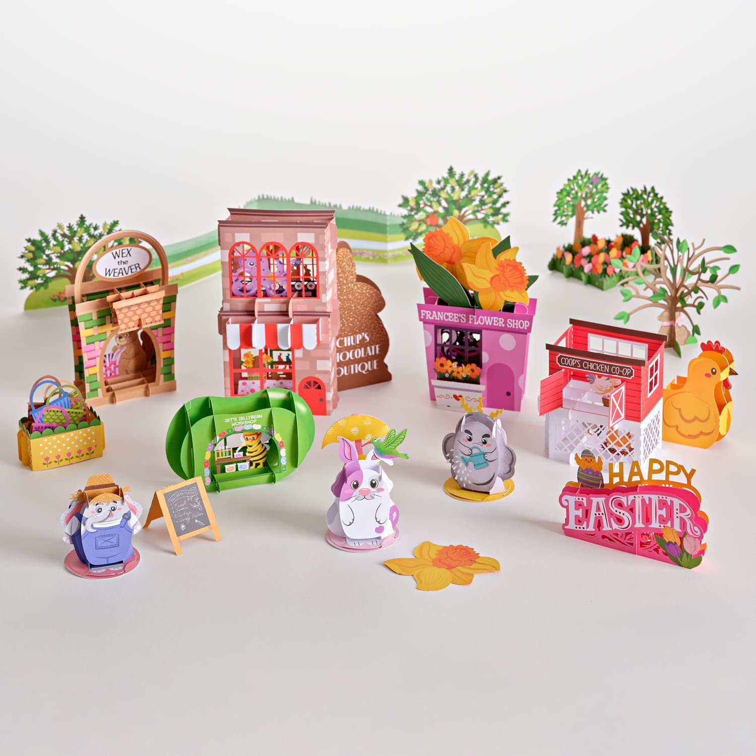 Lovepop Boppy Easter Egg Hunt Adventure Box - 29 Mini Pop-Up Characters Easter Gift Basket for Kids (6.45