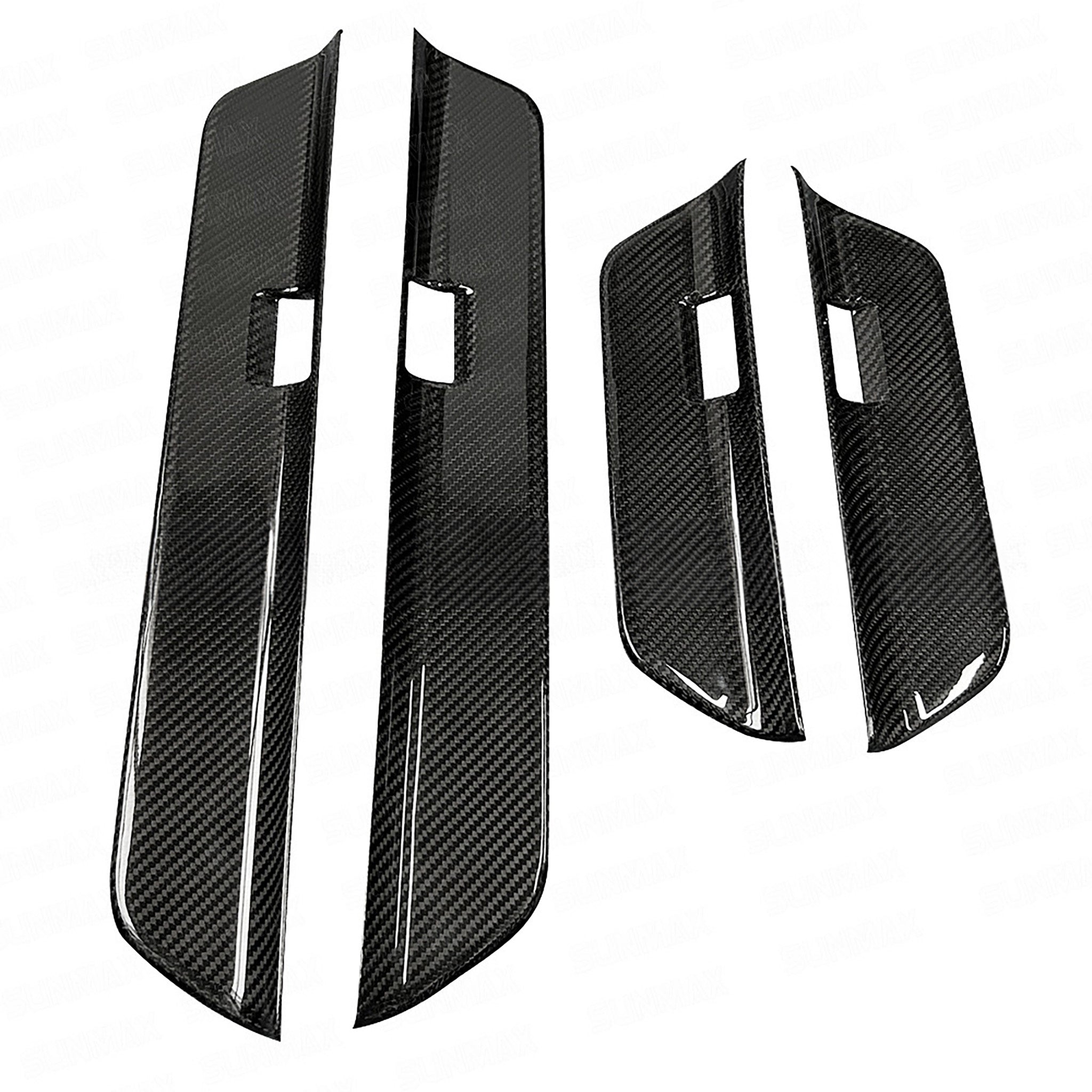 Premium Real Carbon Fiber Door Sill Protectors for Tesla Model 3 & Model Y (2017-2025) - Scratch Resistant Interior Accessories for Car Floor Protection & Style Upgrade