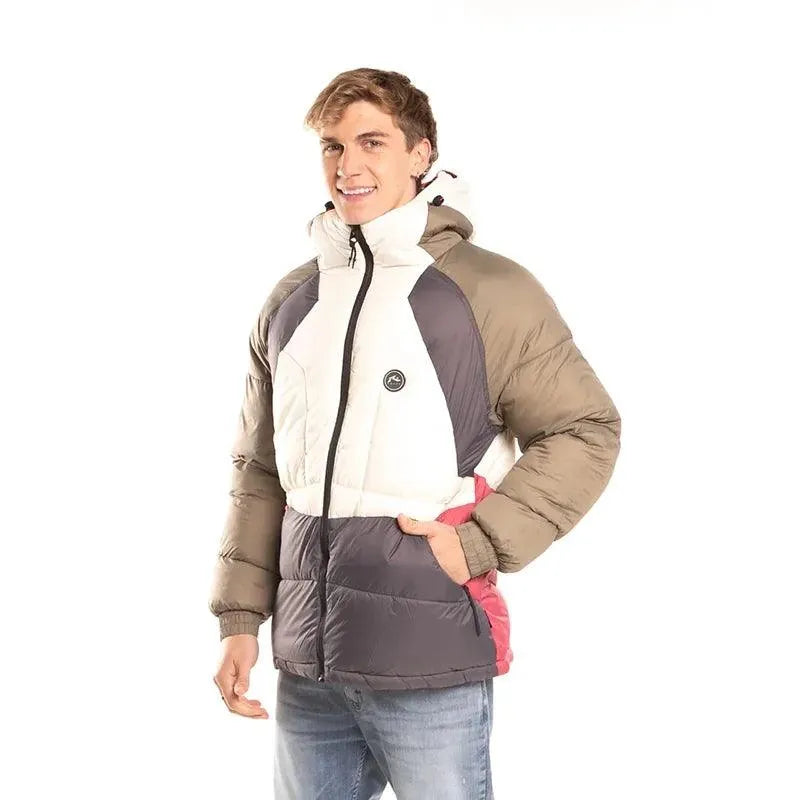 Rusty Youkulet Olive Cream Dark Grey Jacket - Waterproof & Windproof Outdoor Camping Jacket for Hiking, Travel, and Adventure