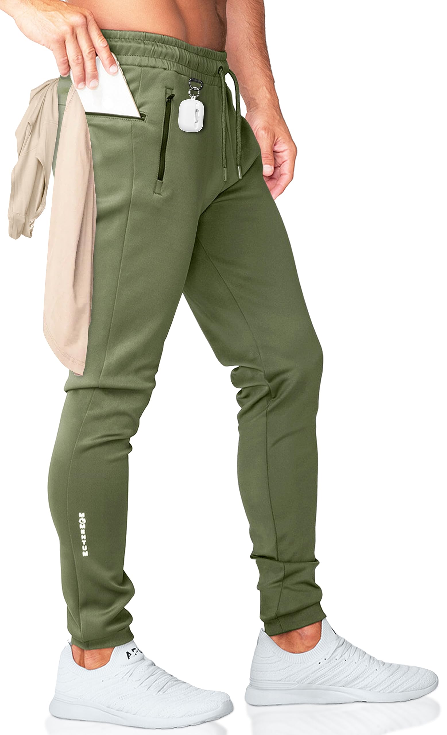 Born Tough Men's Slim Fitted Signature Jogger Pants - Comfortable Sweatpants for Gym, Running & Casual Wear | Moisture-Wicking Activewear