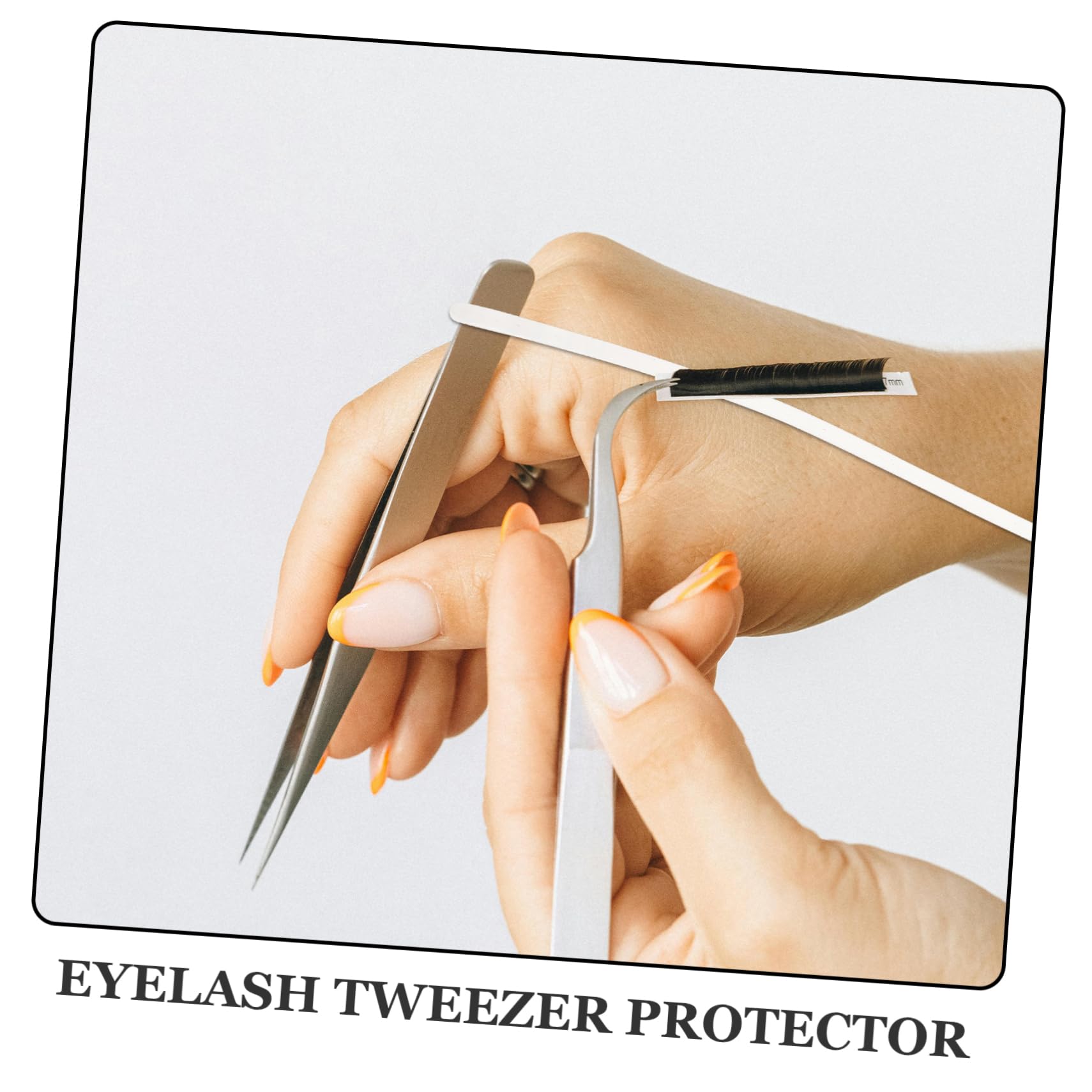 Professional Eyelash Tweezers with Silicone Wristband - Lash Extension & Makeup Tool Kit - White - Perfect for Salon, Home Use & DIY Eyelash Applications