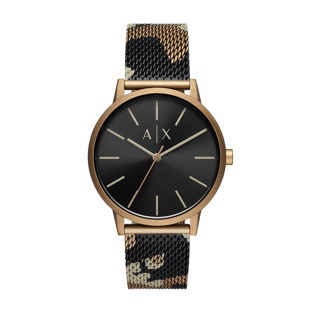 Armani Exchange Men's Watch - Quartz Movement, 42mm Stainless Steel Case with Leather/Silicone Strap | Stylish Dress & Casual Watch for Business, Date Night & Everyday Wear