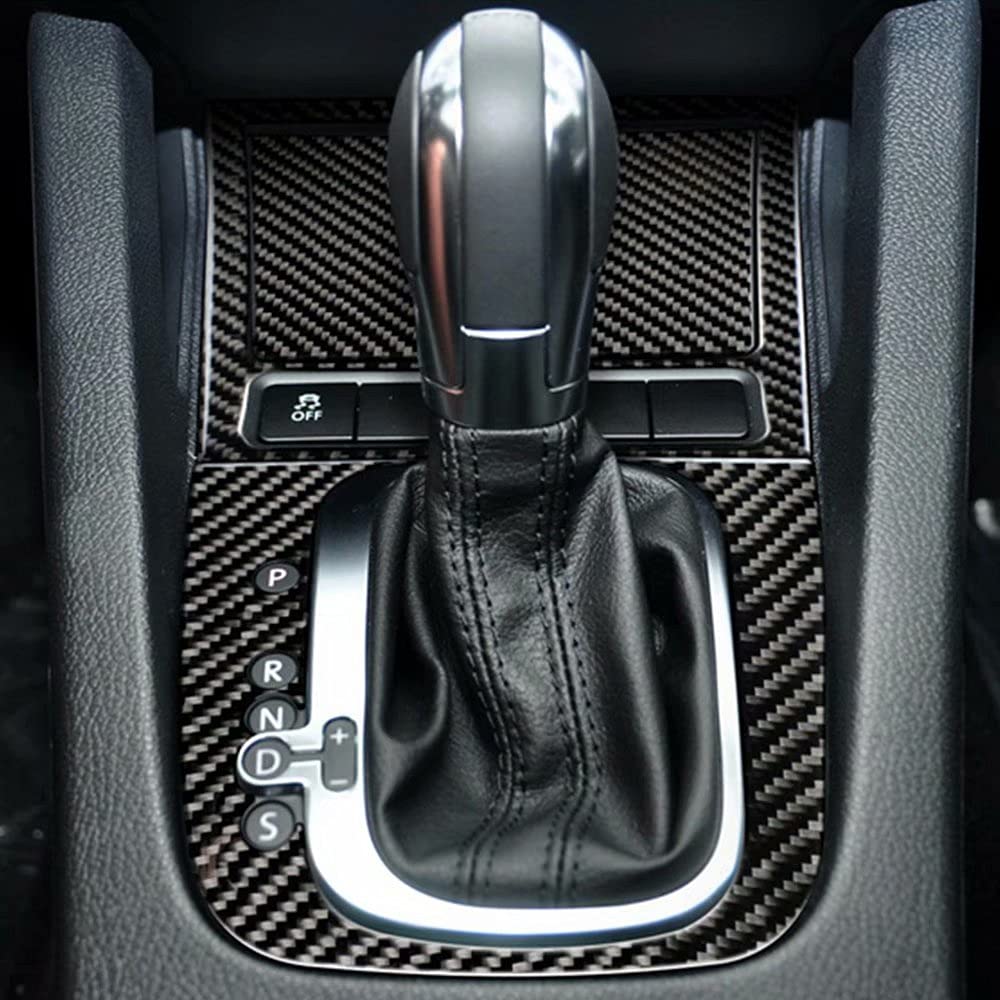 Volkswagen Golf 6 GTI R MK6 Scirocco 2009-2016 Carbon Fiber Center Console Ashtray Panel Trim Cover - Interior Car Accessories for Enhanced Style & Protection (Perfect for Car Enthusiasts & Custom Upgrades)