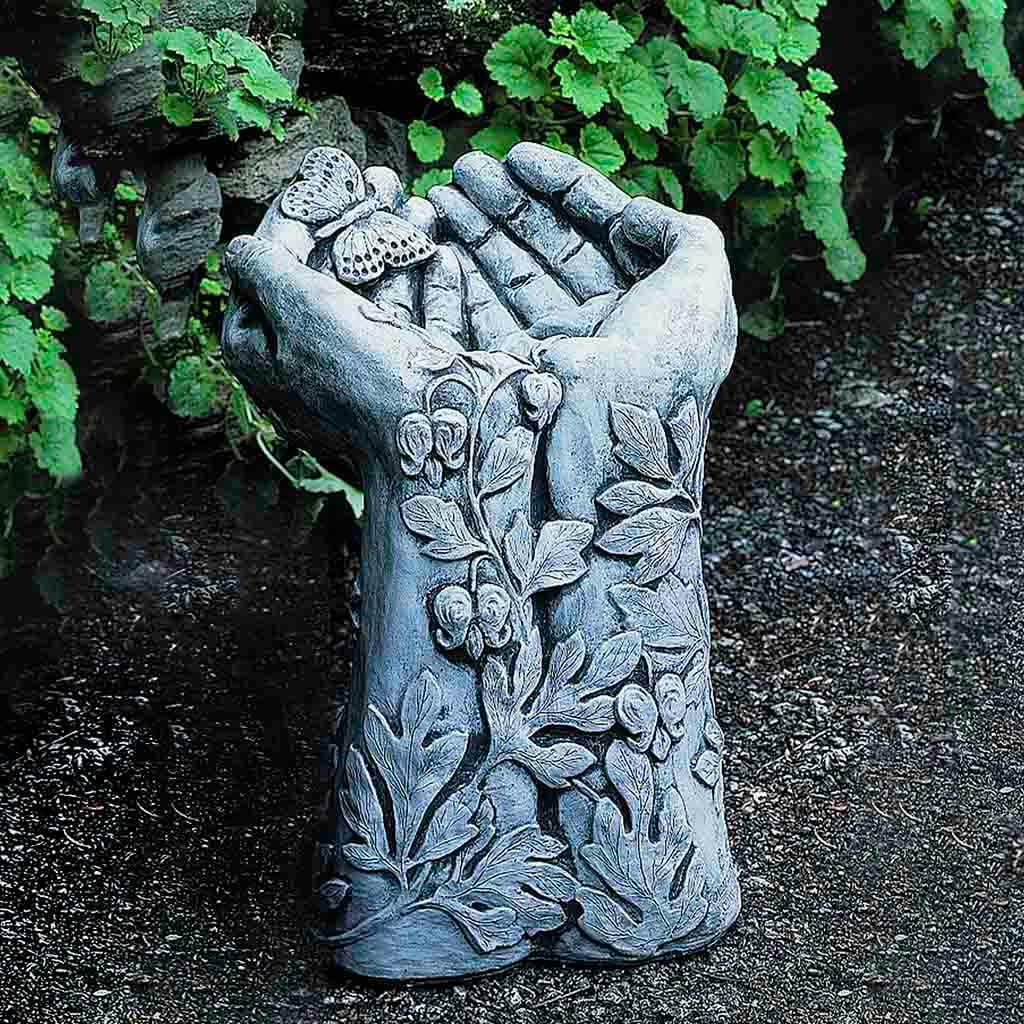 Campania International Mariposa Birdbath - Elegant Garden Decor for Outdoor Bird Watching & Backyard Landscaping