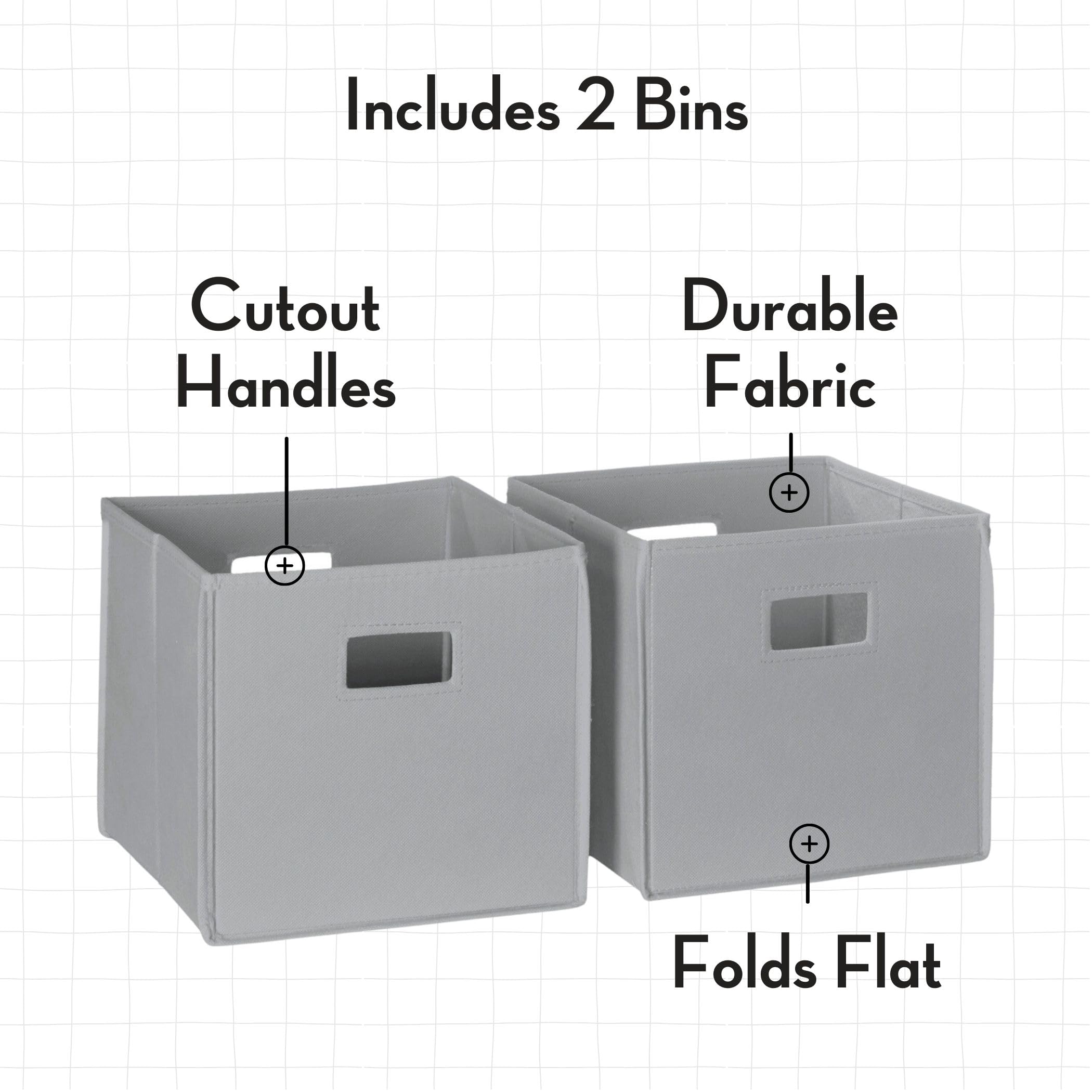 RiverRidge Kids 6 Cubby Storage Unit with 2-Piece Activity Table Set - White with Gray Bins | Perfect for Playroom Organization, Preschool Classroom & Daycare Centers