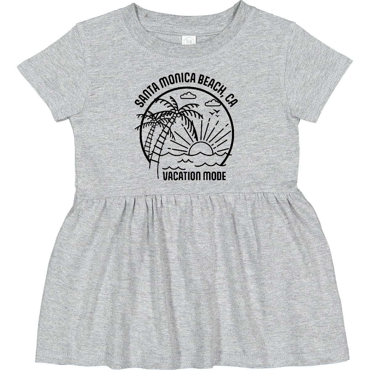 Inktastic Summer Vacation Mode Santa Monica Beach California Baby Dress - Cute Outfit for Beach Trips, Family Photos & Holiday Celebrations