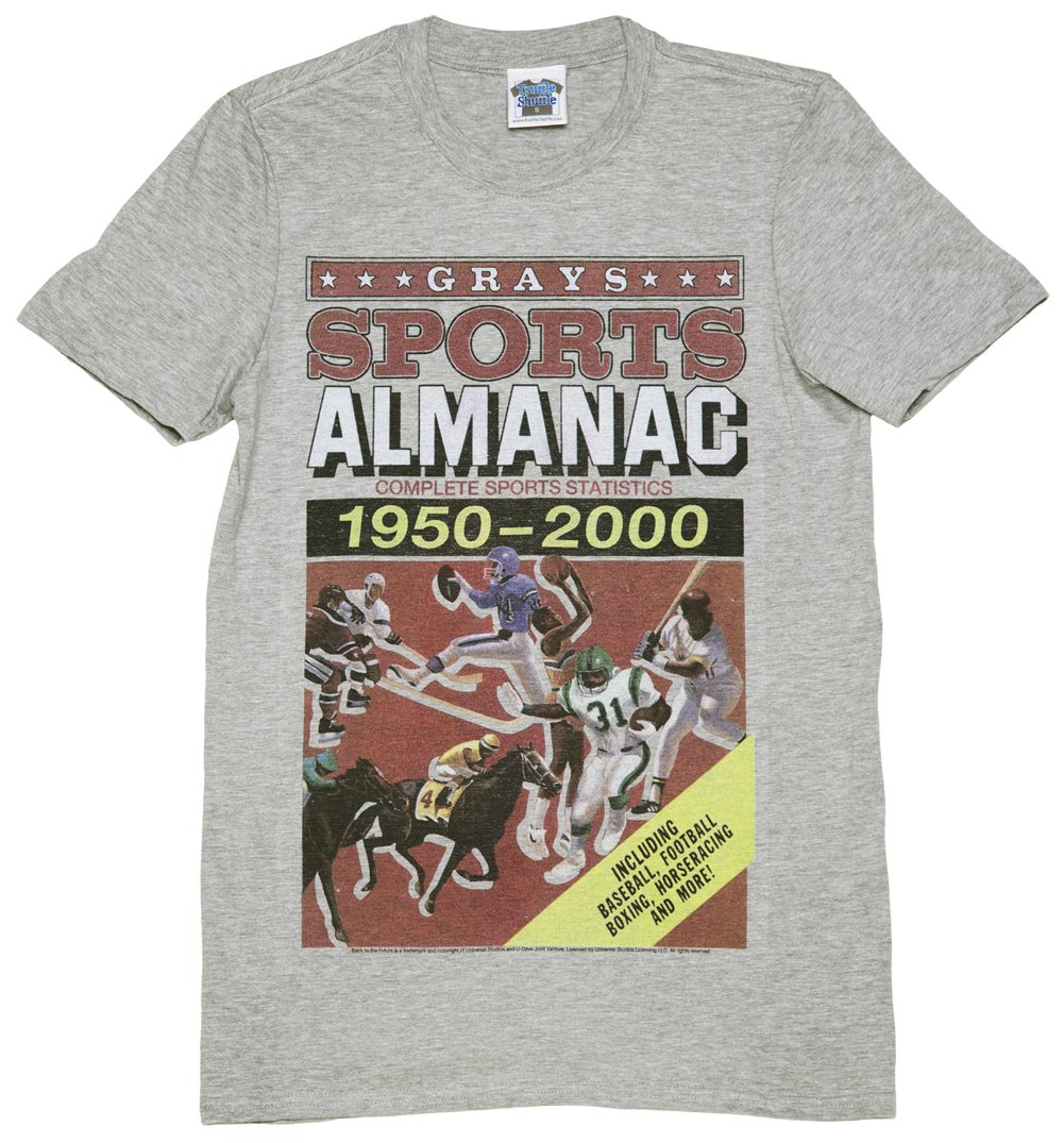 Back to The Future Sports Almanac T-Shirt for Men - Vintage Movie Inspired Graphic Tee - Perfect for Cosplay, Halloween & 80s Theme Parties