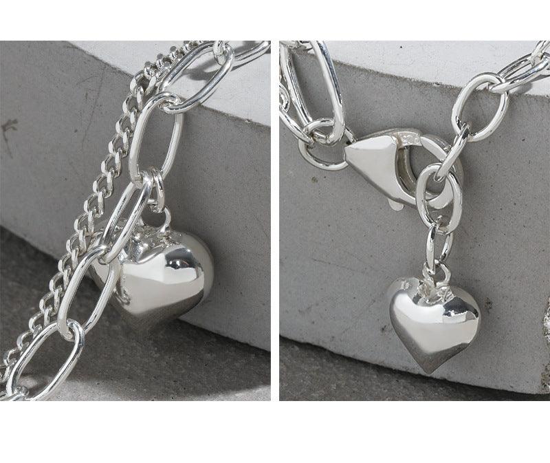 Simple and Versatile Love Bracelet - Double Layer Chain for Women, Couple Gift, Anniversary Present - Perfect for Valentine's Day, Date Night & Romantic Occasions