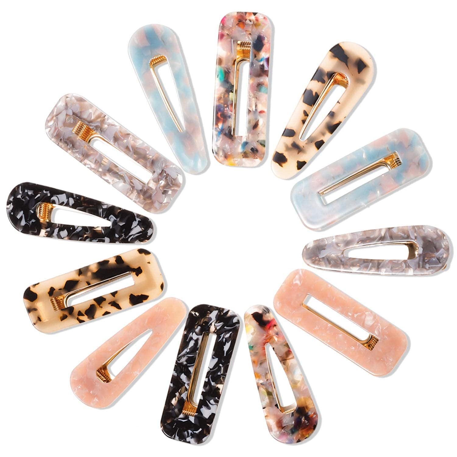 6 Pcs Butterfly Hair Clips with Glitter - Acrylic Resin Alligator Hair Claws for Women - Cute Hair Accessories for Parties, Weddings & Everyday Styling