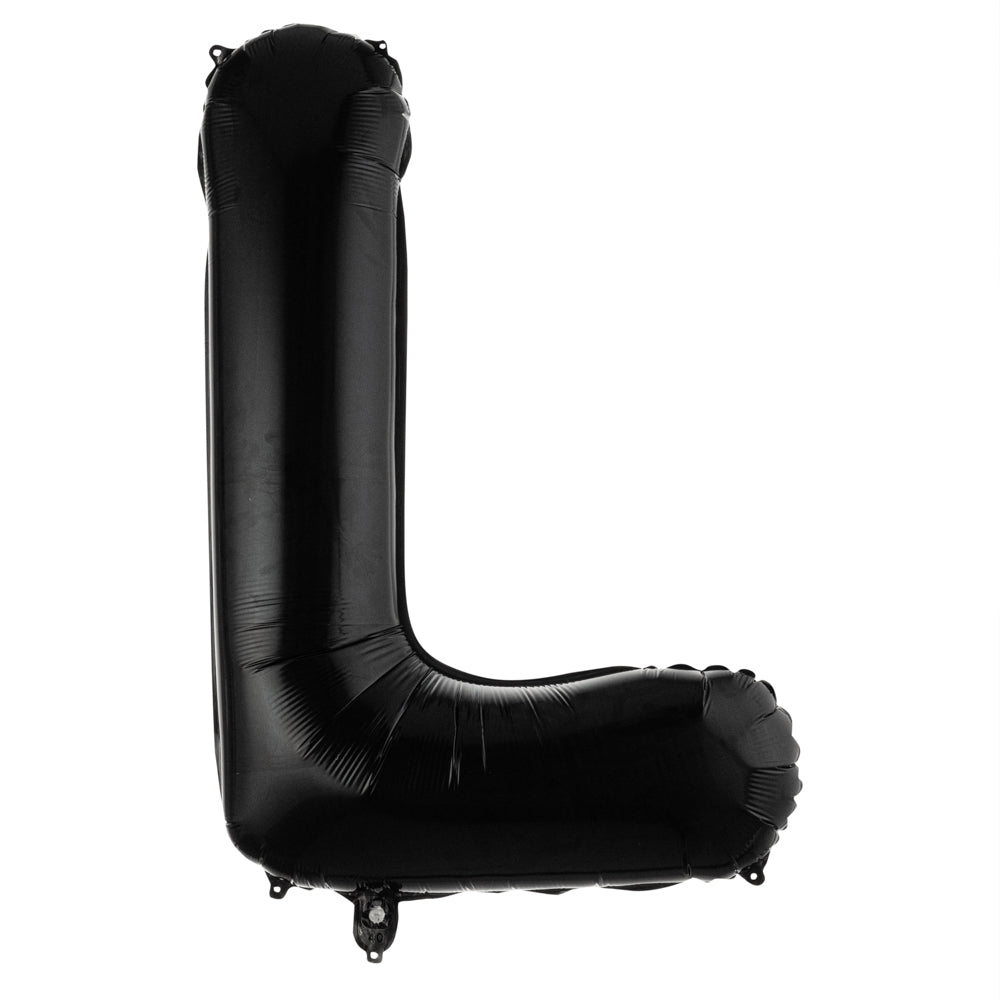 Balloonify Black Mylar Letter L Balloon - 40 Inch Large Foil Alphabet Balloon (1 Count) for Birthday Parties, Graduation Decorations & Photo Backdrops