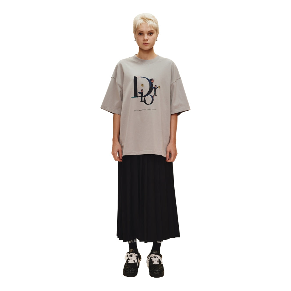 Original Frederiqo Dior Classic SS Tee Grey T-Shirt for Men - Premium Cotton Short Sleeve Casual Shirt - Perfect for Streetwear, Summer Outfits & Everyday Fashion