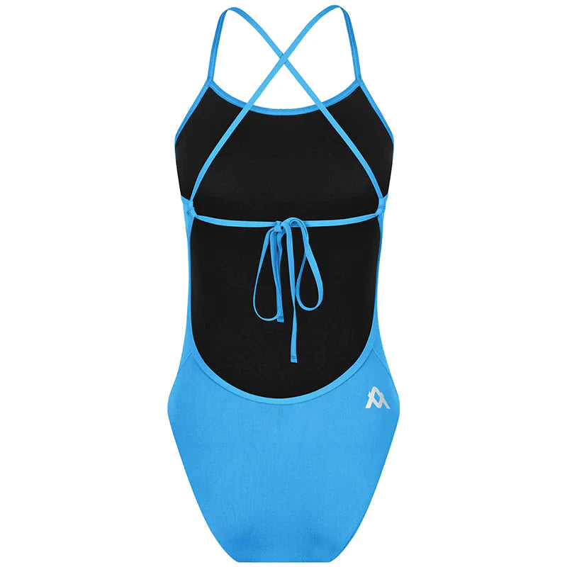 AMANZI Girls Tie Back Swimsuit - Stylish One Piece Bathing Suit for Kids, Adjustable Straps, Comfortable Swimwear for Beach & Pool - Perfect for Summer Vacations, Swimming Lessons & Water Play
