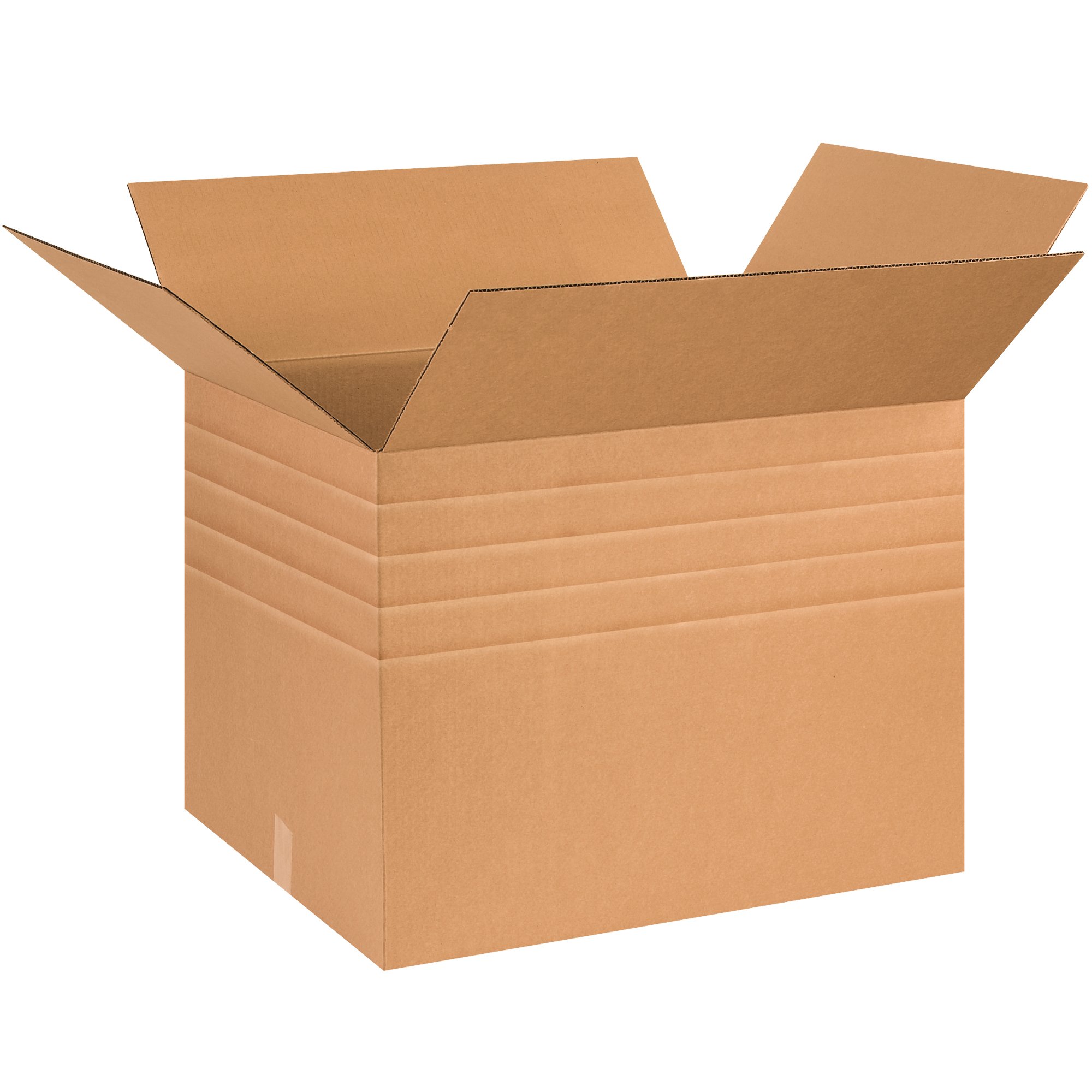 10 Pack Heavy-Duty Corrugated Moving Boxes 26x20x20 Inches - Multi-Depth Shipping Boxes for Packing, Storage & Relocation - Sturdy Kraft Cardboard Boxes for Home, Office & Business Use