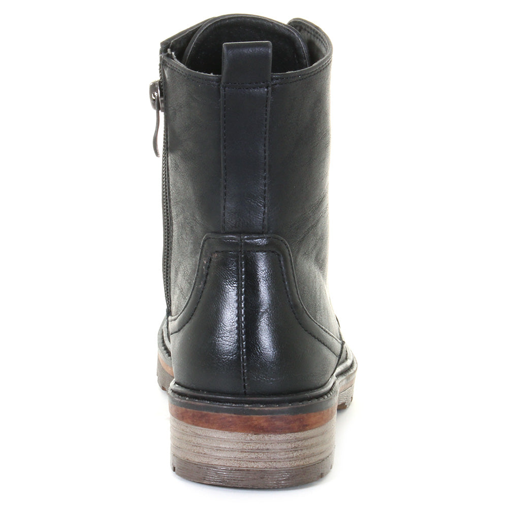 Wanderlust Leona Wide Fit Black Boots for Women - Comfortable Ankle Booties for Walking, Travel & Casual Outfits