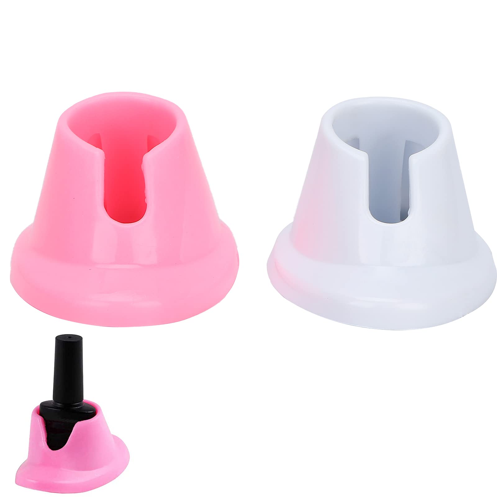 Milltrip 2-Pack Soft Rubber Nail Polish Bottle Holder - Anti-Spill Nail Polish Stand for Nail Art Salon & Home Manicure - Perfect for Professional Nail Technicians and DIY Nail Enthusiasts