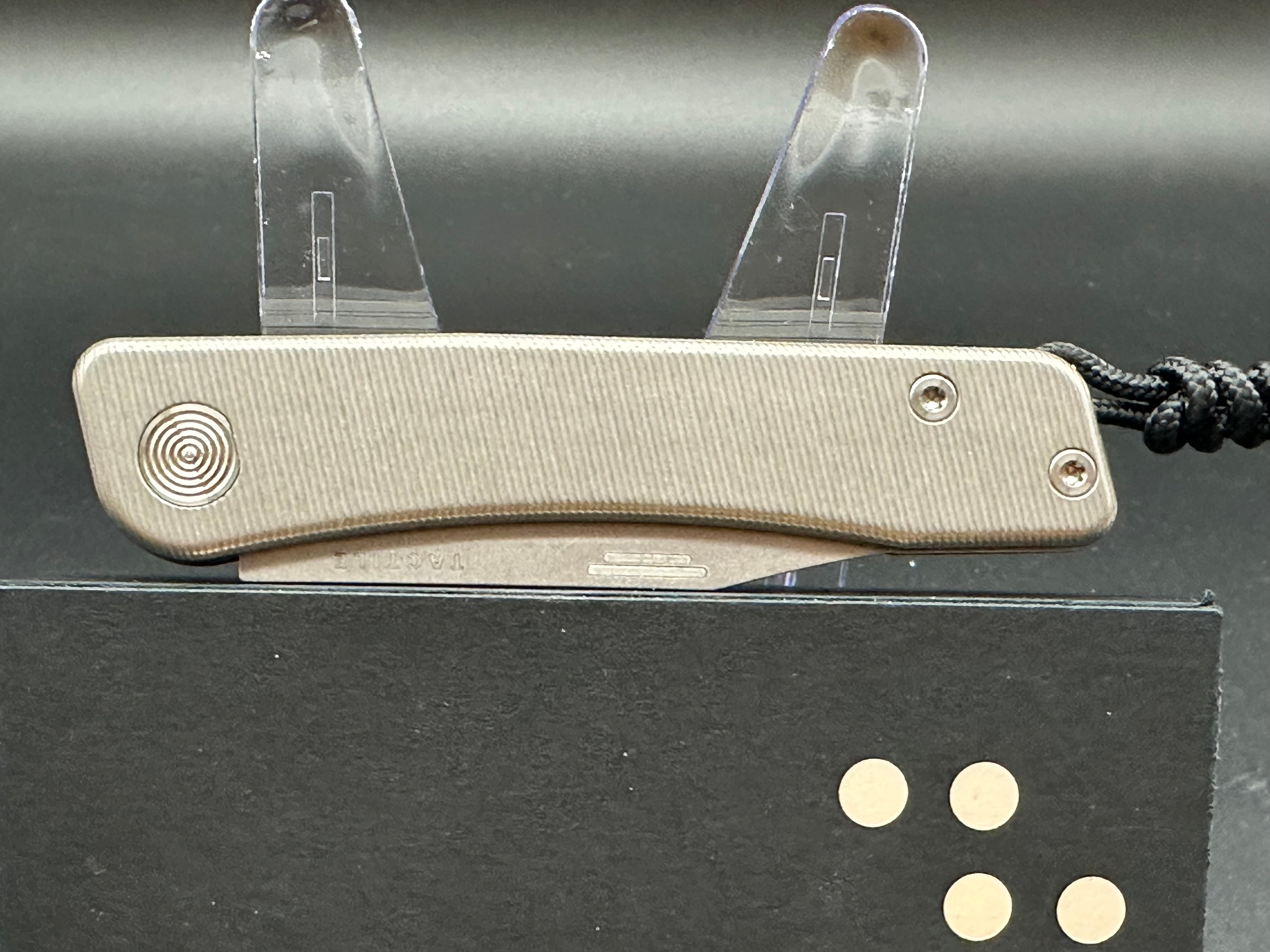 Tactile Knife Co. Bexar Slip Joint Folding Pocket Knife - Titanium Handle, 2.8