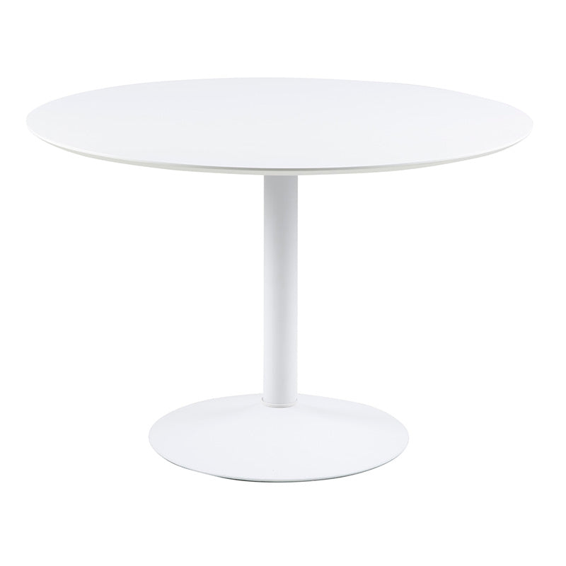 TITAN 43-Inch Round Dining Table - White Wood Modern Kitchen Table for Small Spaces, Perfect for Breakfast Nook, Apartment Dining & Cozy Family Meals