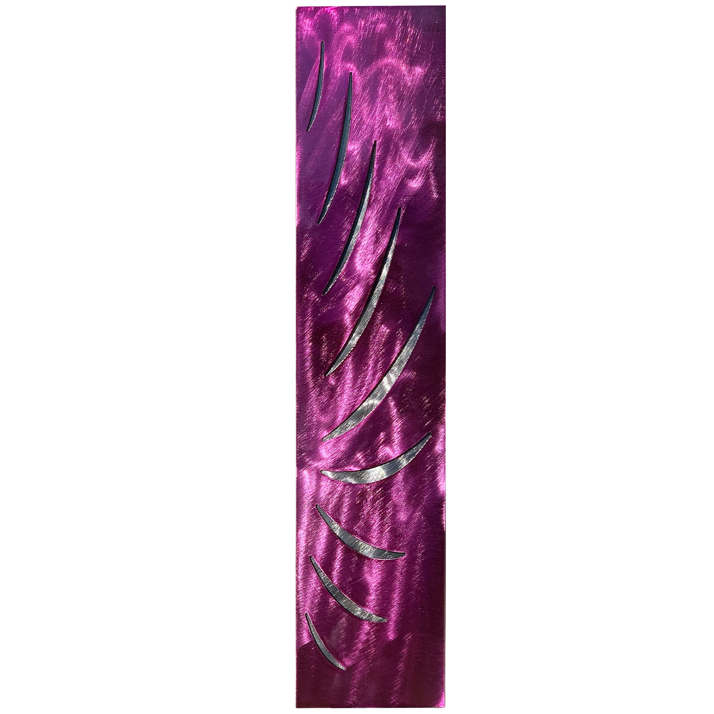 Reverse Lashes Metal Wall Decor in Candy Raspberry - Elegant Home & Office Wall Art for Living Room, Bedroom, or Gift