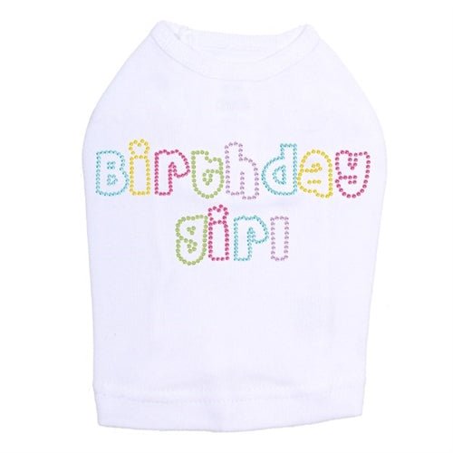 Birthday Girl Multicolor Dog Tank Top - Fun & Vibrant Pet Apparel for Birthday Parties & Special Occasions