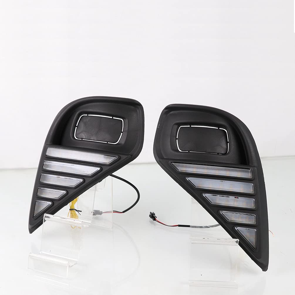 2020-2023 Toyota Highlander LED DRL Daytime Running Lights - 12V Yellow Turn Signal Fog Lamp Replacement (Excludes XSE Model) | Upgrade Your Car's Style & Safety for Daily Driving & Night Visibility