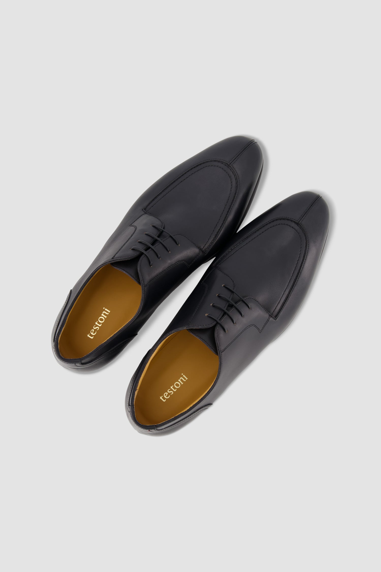Testoni Black Antique Calf Leather Afragola Derby Dress Shoes for Men - Perfect for Business, Formal Occasions & Weddings
