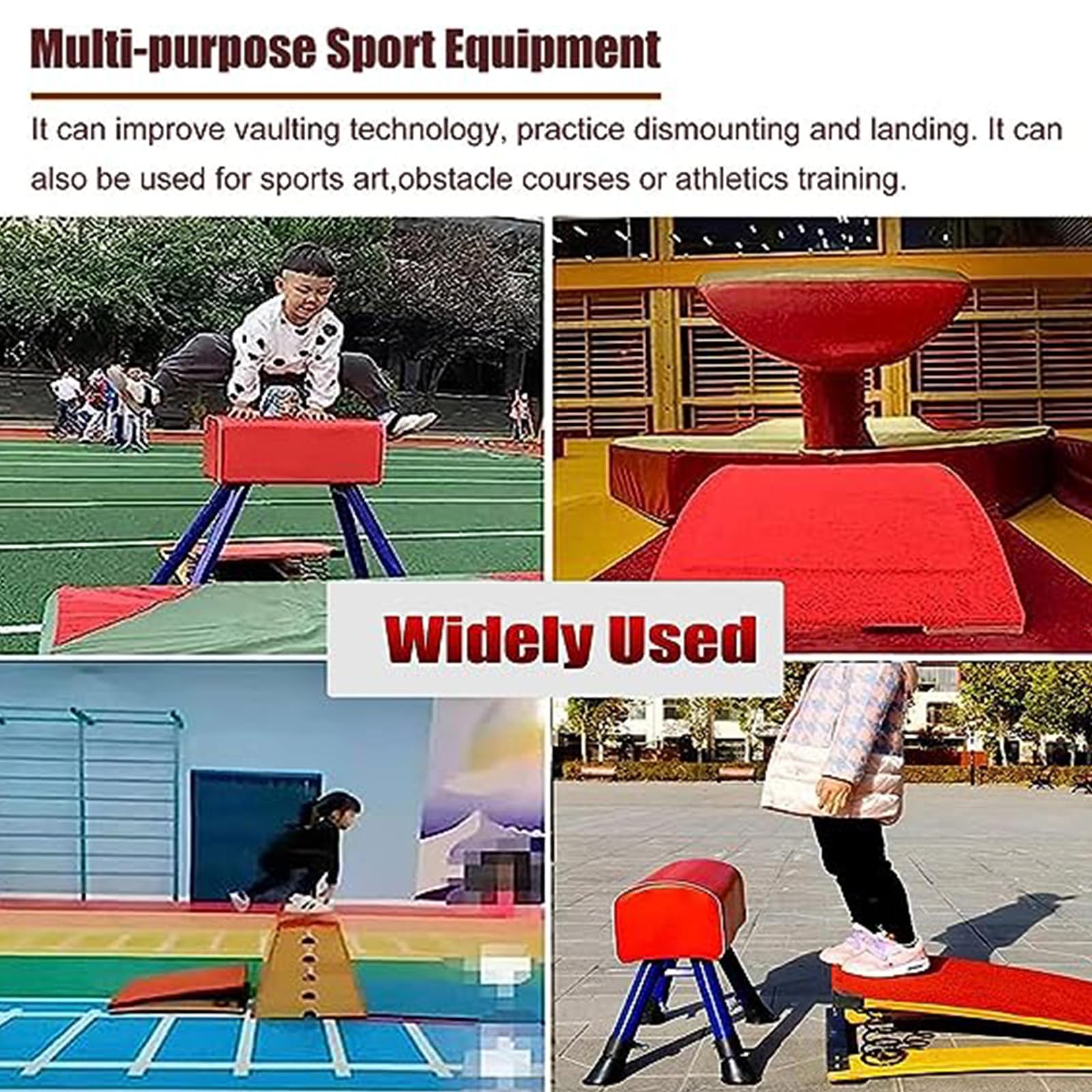Professional Heavy-Duty Curved Gymnastics Springboard for Kids & Juniors - Steel Spring, Anti-Skid Jump Pad, Thick Durable Design | Perfect for Vault Training, Home Practice & Gymnastics Clubs