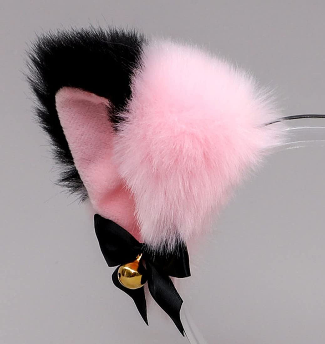 Fxaelian Animal Fox Cat Dog Ears Headband - Cute Fluffy Cosplay Costume Accessories for Halloween, Party, Anime Conventions & Photoshoots