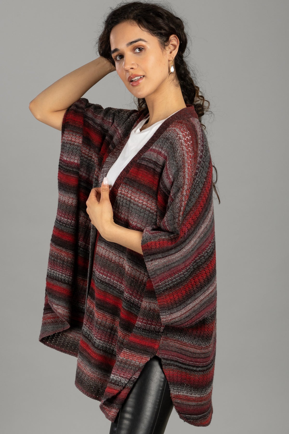 Black Cherry Comfy Cardigan for Women - Soft & Cozy Knit Sweater - Perfect for Fall & Winter Layering - Office, Casual & Home Wear
