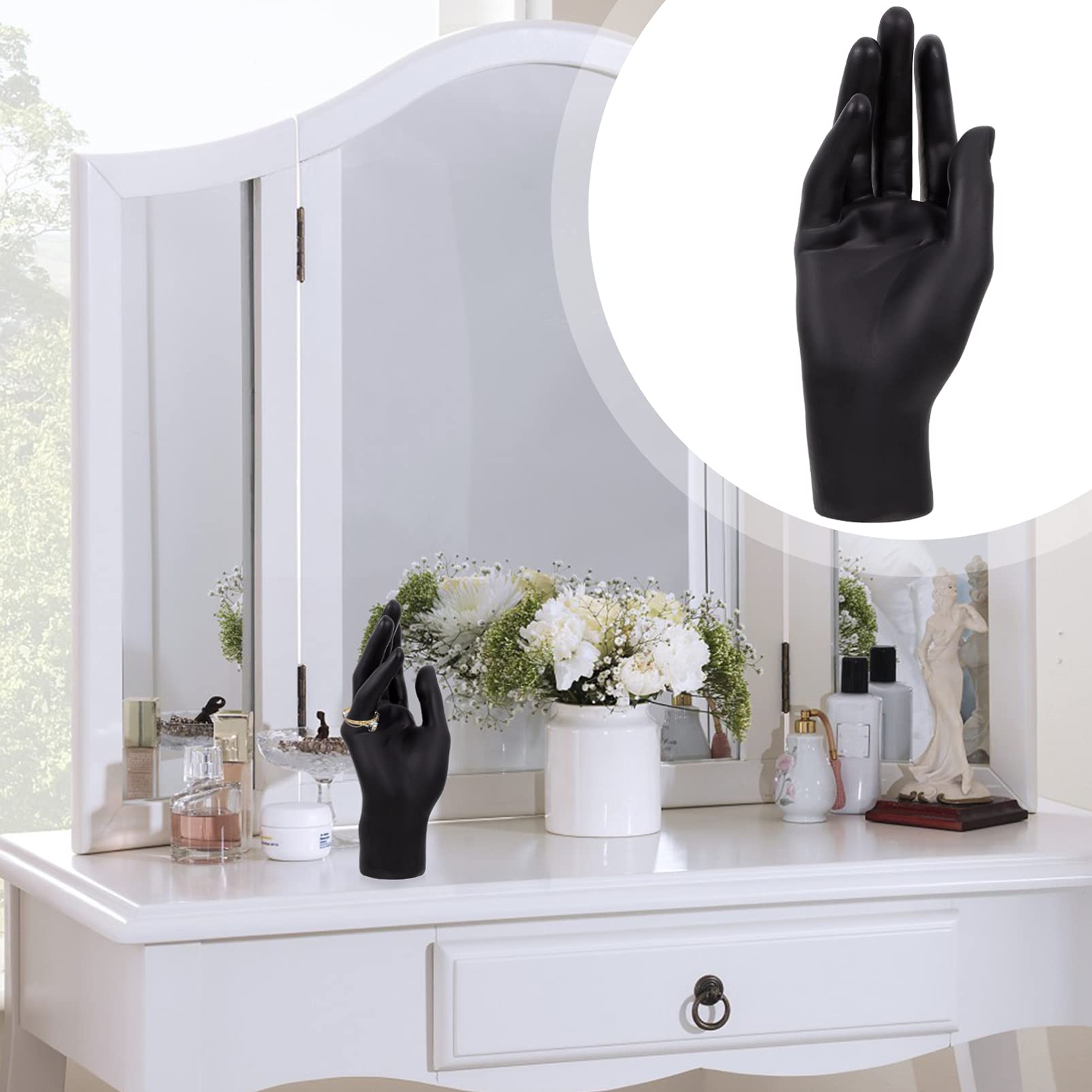 Cabilock 1pc Ring Display Hand Model - Jewelry Holder Stand for Bracelets & Rings - Perfect for Jewelry Stores, Boutiques, and Home Display