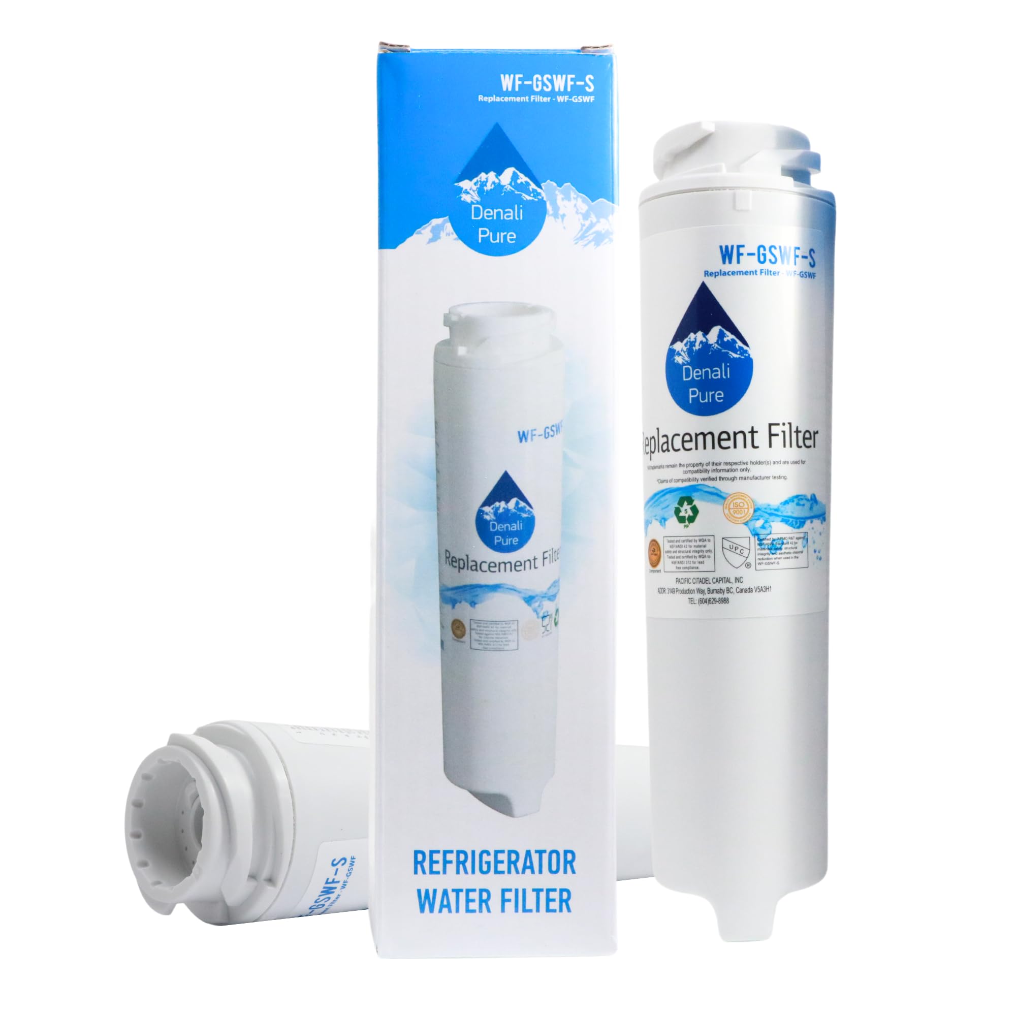 GE Refrigerator Water Filter Replacement PFCS1PJXASS - Compatible with GSWF Fridge Filter Cartridge | Clean Drinking Water for Home & Office Use