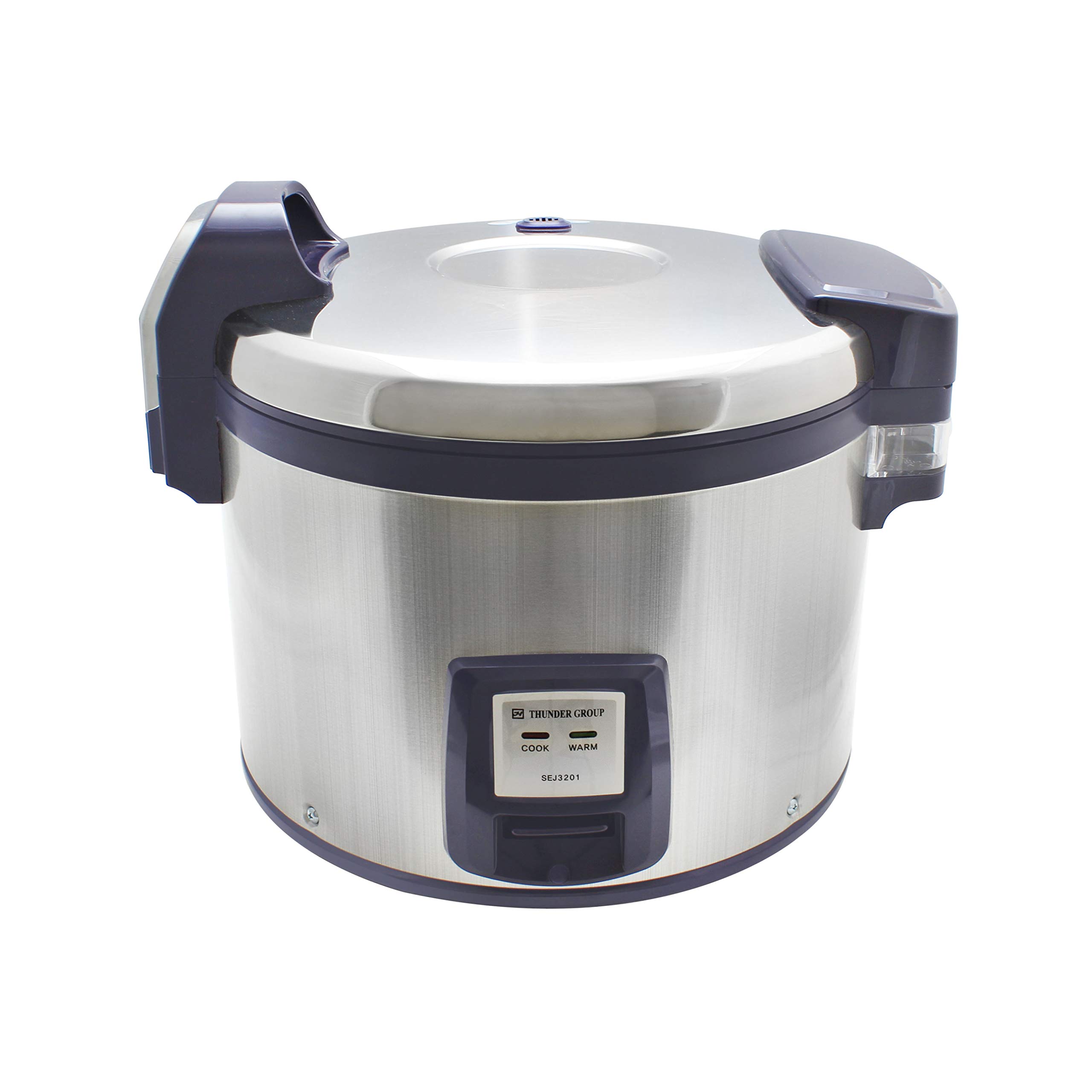 Thunder Group 30-Cup Commercial Rice Cooker with 60 Bowls - NSF & ETL Certified Stainless Steel Digital Rice Cooker for Restaurants, Catering & Large Gatherings