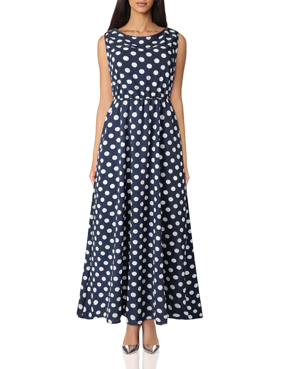 Viva Glam A-Line Boho Summer Dresses for Women - Elegant Flowy Midi Dress for Mature Ladies | Perfect for Beach Vacations, Garden Parties & Casual Outings