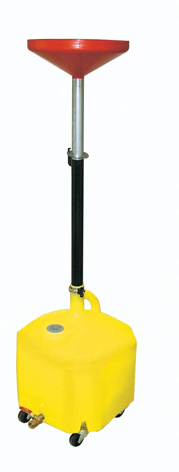 Lisle 17432 18-Gallon Oil Drain Pan with Lift Handle - Heavy Duty Oil Change Container for Automotive, Truck & Equipment Maintenance