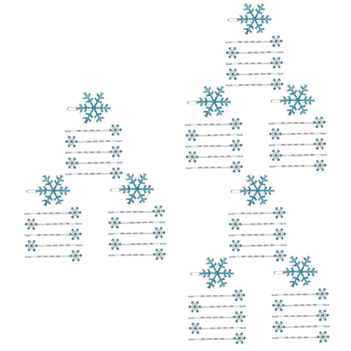 FOMIYES 54 Pcs Snowflake Hair Clips Set - Alloy Hair Barrettes & Roller Clips for Women & Girls - Christmas Hair Accessories & Winter Hair Decorations - Perfect for Parties, Weddings, and Holiday Styling