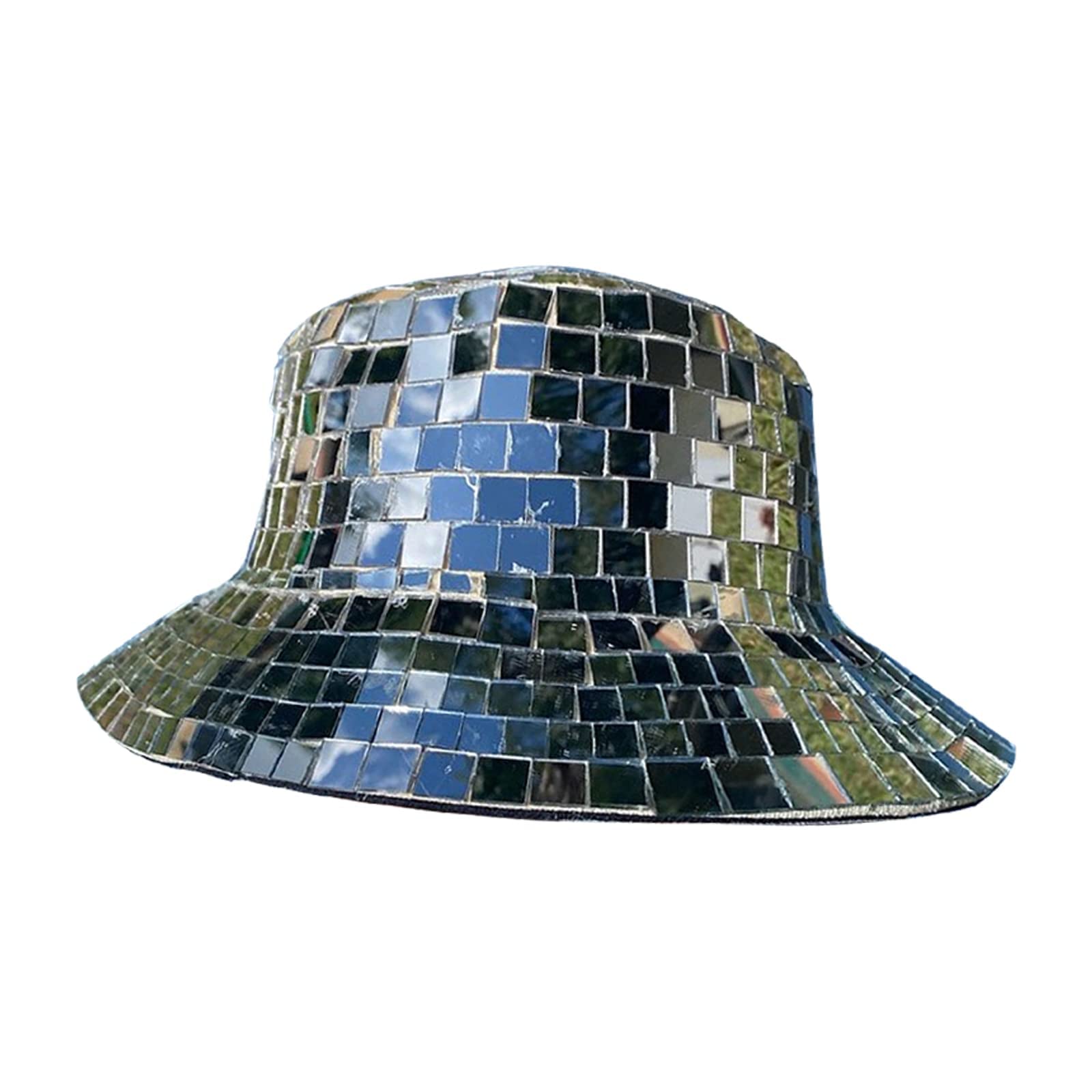 Goderat Disco Bucket Hat for Women & Men - Reversible Glitter Sequins Fisherman Hat, Double-Sided Beach Party Hat for Summer, Festivals, and Outdoor Activities