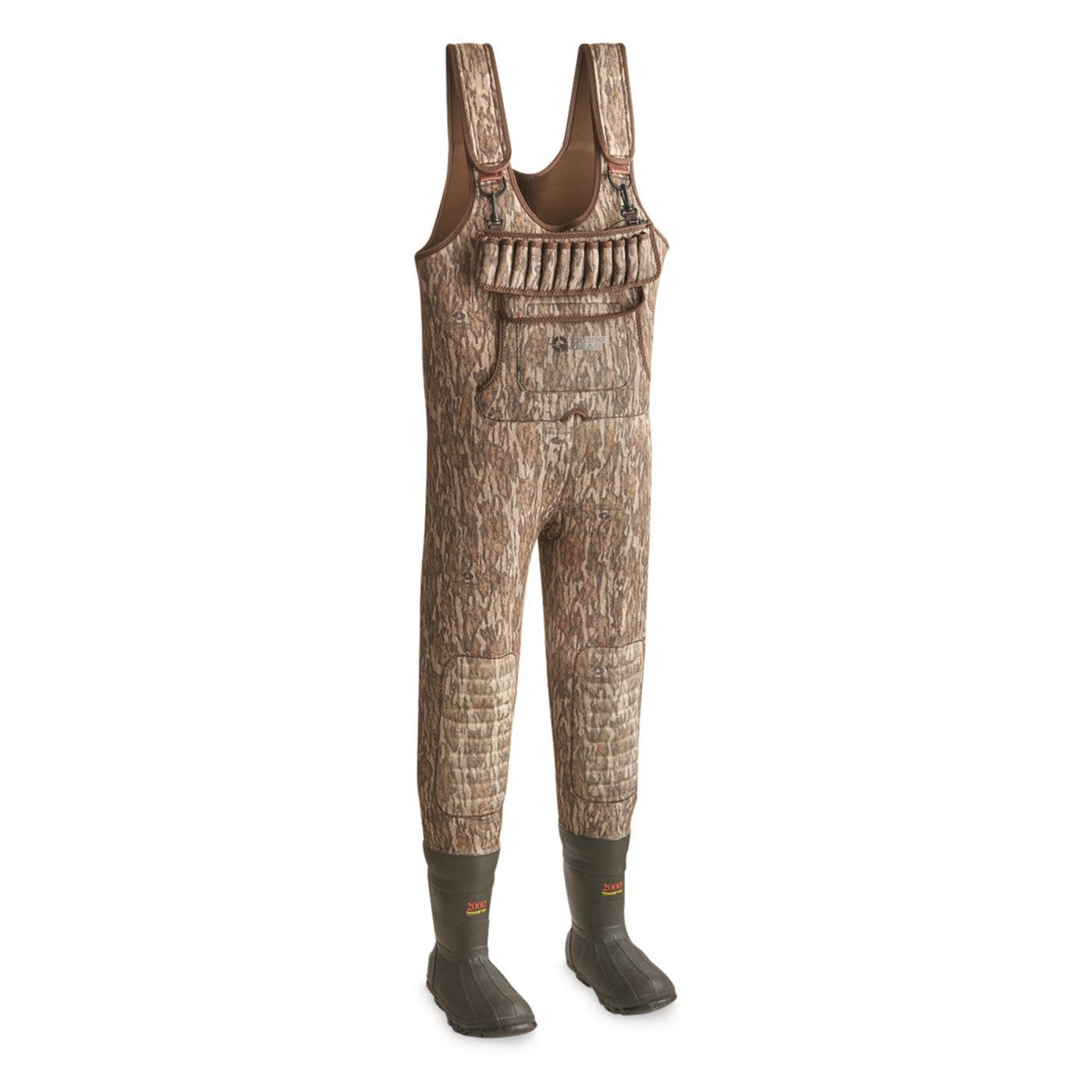 Guide Gear Men's Insulated Hunting Chest Waders with Boots - 2000 Gram Thinsulate, Big & Tall Sizes - Waterproof Fishing & Outdoor Gear for Cold Weather Hunting, Wading, and Ice Fishing Adventures