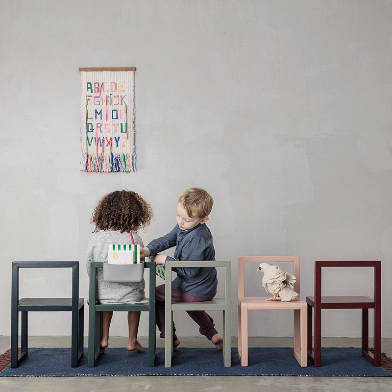 FERM LIVING Little Architect Kids Chair - Grey | Modern Children's Chair for Playroom, Nursery & Classroom | Durable & Stylish Toddler Seating