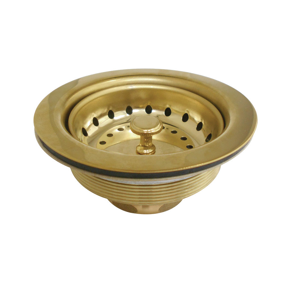 Kingston Brass K111BMB Tacoma Stainless Steel Kitchen Sink Basket Strainer - Matte Black Finish | Durable Drain Filter for Food Scraps & Debris | Perfect for Home Kitchens & Restaurants