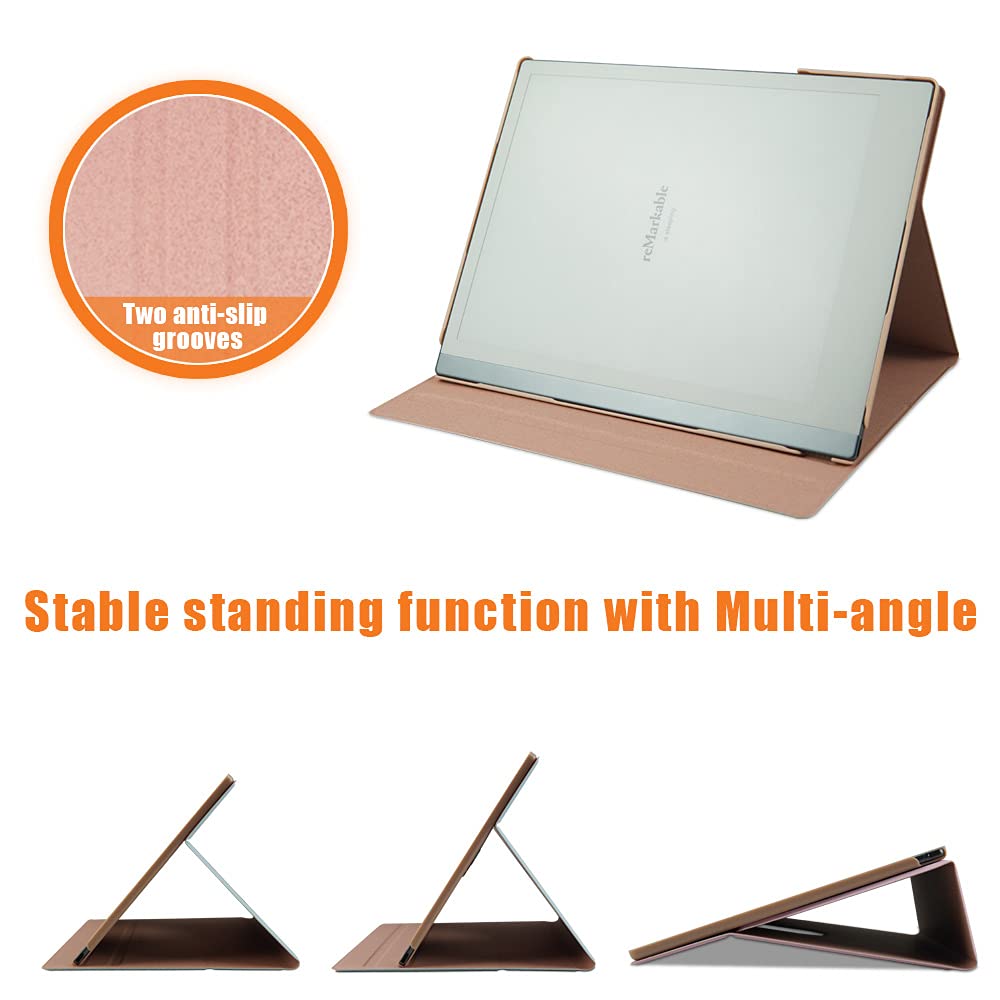 Rotating Case for Remarkable 2 Paper Tablet - Protective Cover with Pen Holder & Stand Function | Compatible with E-Ink Devices | Perfect for Work, Study & Note-Taking