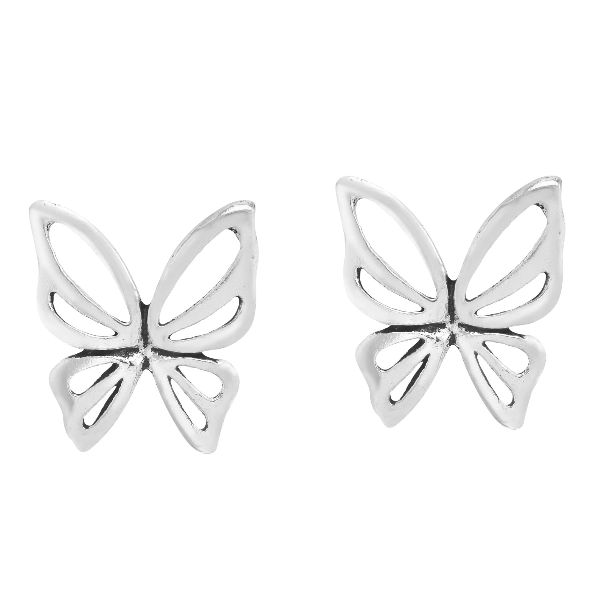 AeraVida Whimsical Butterfly .925 Sterling Silver Stud Earrings for Women – Small & Tiny Butterfly Studs | Perfect for Everyday Wear, Gifts & Special Occasions