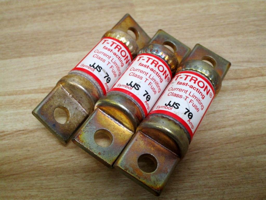 Bussmann JJS 70 T-Tron JJS70 Fast Acting Fuses - 3 Pack - High Amp Circuit Protection for Industrial Equipment & Electrical Panels