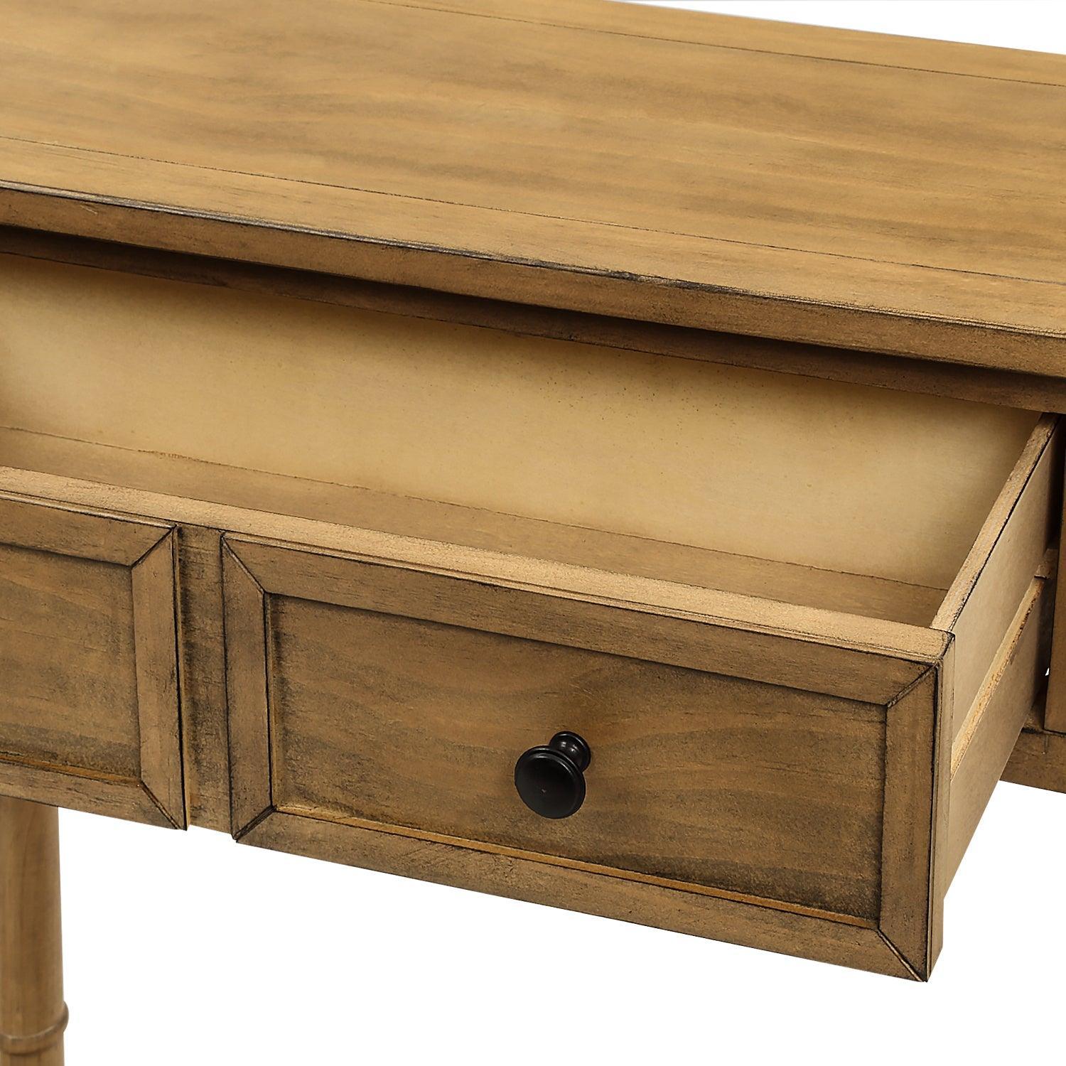 Modern Console Table with 2 Storage Drawers & Bottom Shelf - Easy Assembly Sofa Table for Living Room, Entryway, Hallway - Perfect Behind Couch, Under TV or as Entry Table Decor