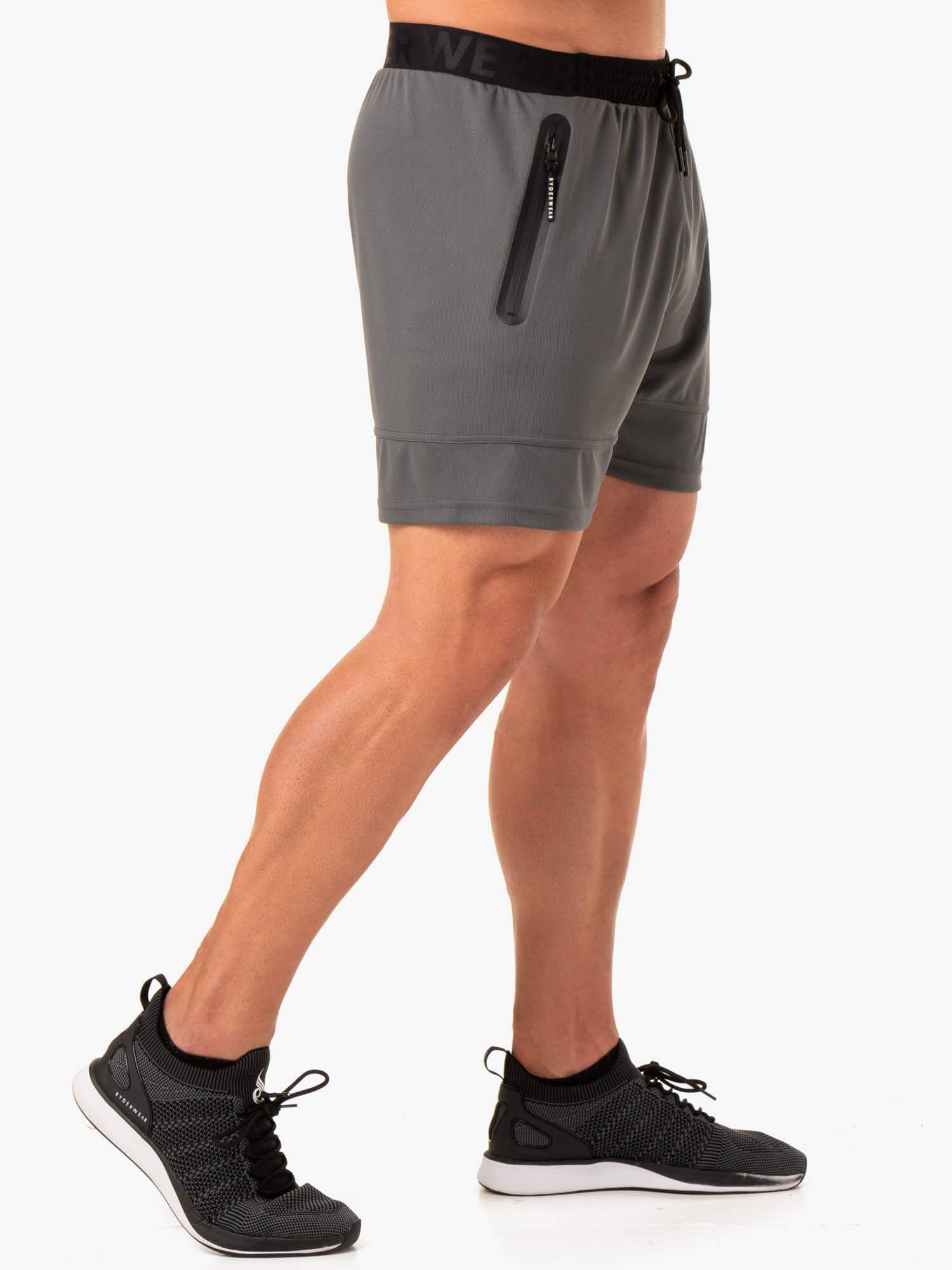 Men's Action Mesh Shorts - Charcoal Gray | Lightweight, Breathable & Quick-Dry for Running, Gym & Outdoor Activities