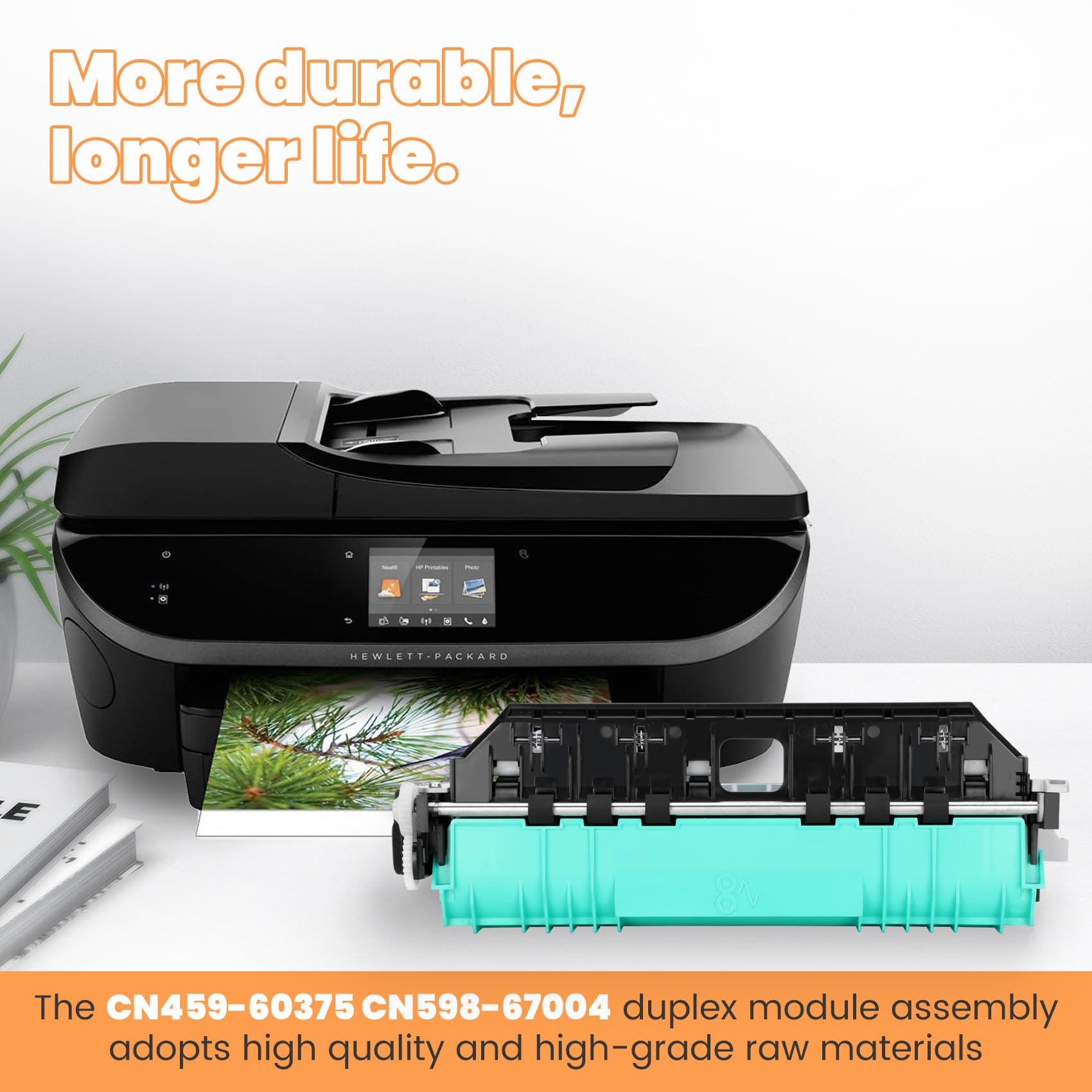 HP OfficeJet Pro X451 X452 X476 X477 X551 X552 X576 X577 Duplex Module Assembly CN598-67004 CN459-60375 & HP 973 974 Printer Ink Waste Collection Unit CN459-60377 - Compatible Replacement Parts for Home & Office Printing