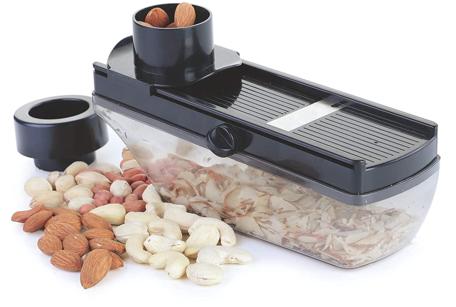 Premium Ganesh Plastic Vegetable Slicer Cutter - Black | Multi-Purpose Kitchen Tool for Chopping, Dicing & Slicing Vegetables | Perfect for Salads, Stir-Fries & Meal Prep