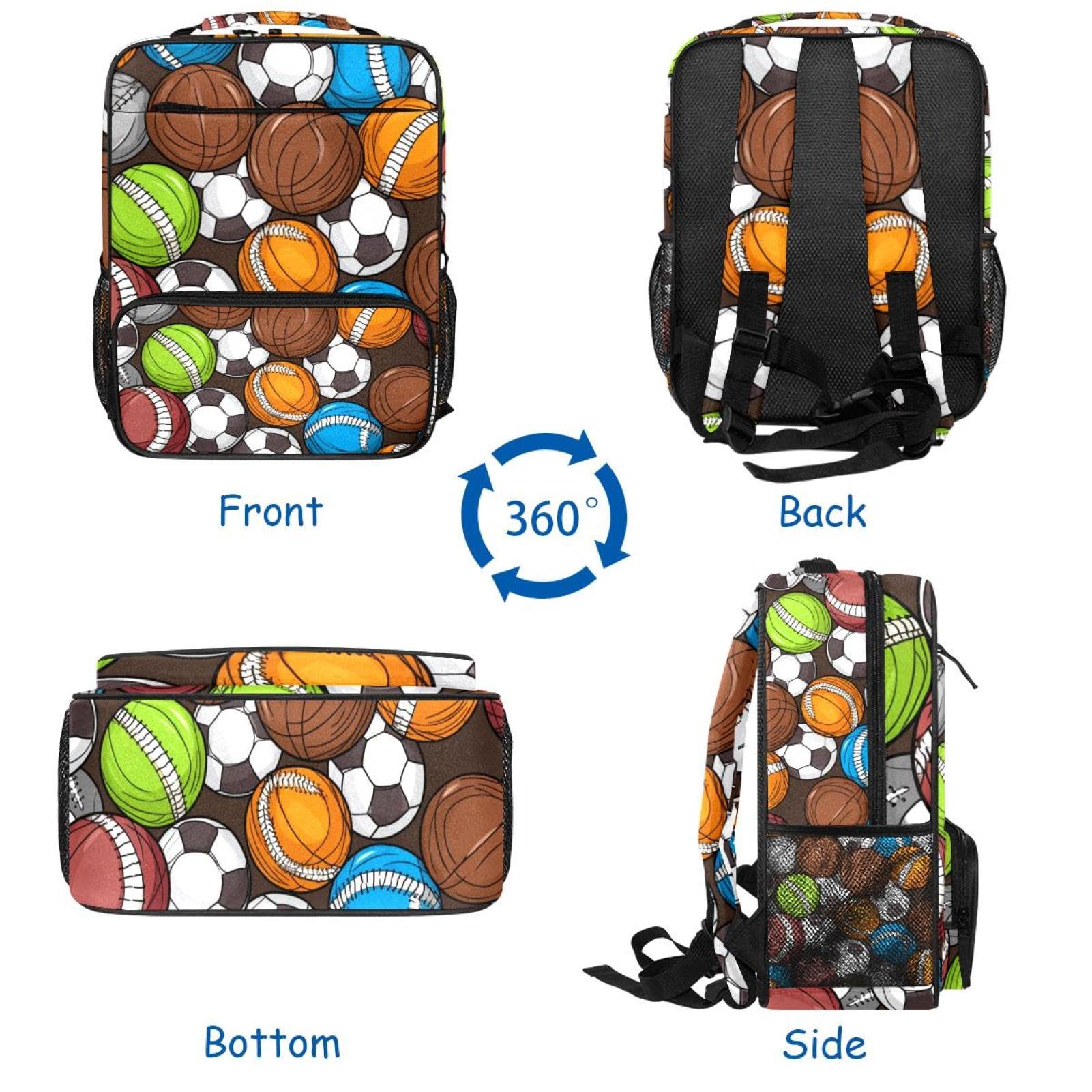 Waterproof Travel Backpack for Women & Men - Lightweight Hiking Backpack with Basketball/Football/Volleyball Ball Compartment - Perfect for Sports, Gym, School & Outdoor Adventures