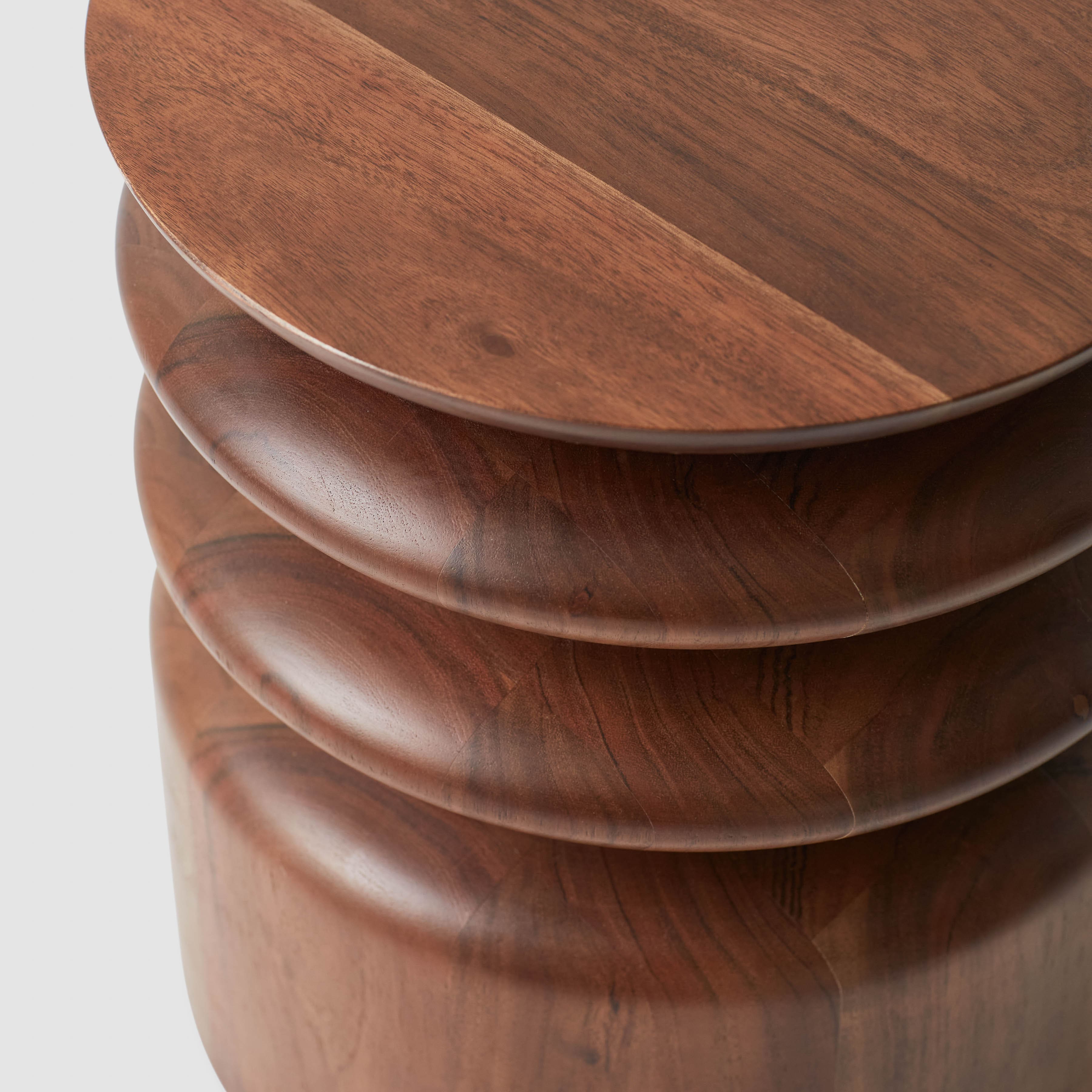 Mishka Wood Side Table - Modern Nightstand, End Table for Living Room, Bedroom & Office - Solid Wood Accent Table with Storage Shelf