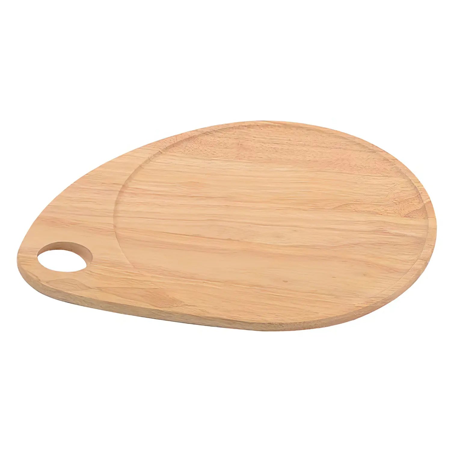 Premium EBM Rubberwood Pizza Serving Plate - Natural Wood Pizza Board for Serving, Entertaining & Gifting - Perfect for Parties, Picnics & Family Dinners